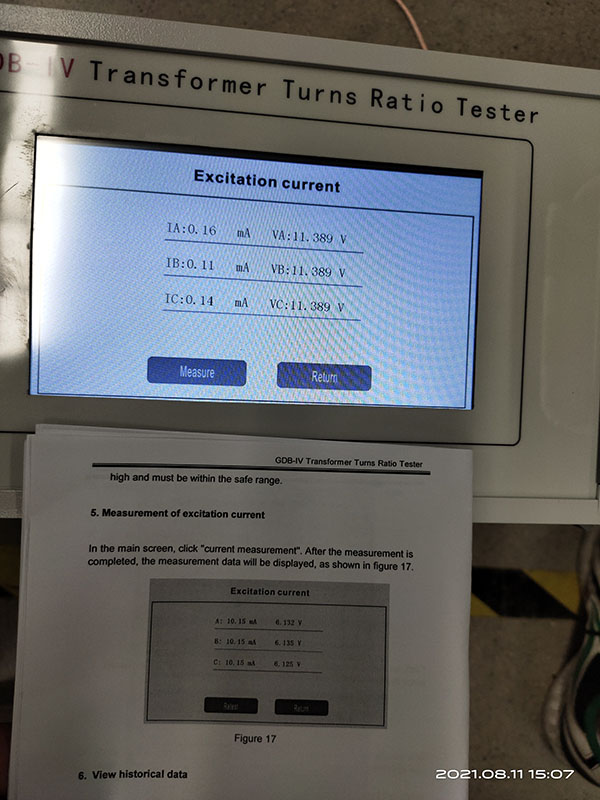 Testeur de rapport de tours de transformateur triphasé GDB-IV4