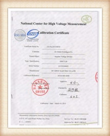 Impulse voltage dividerCalibration Certificate01
