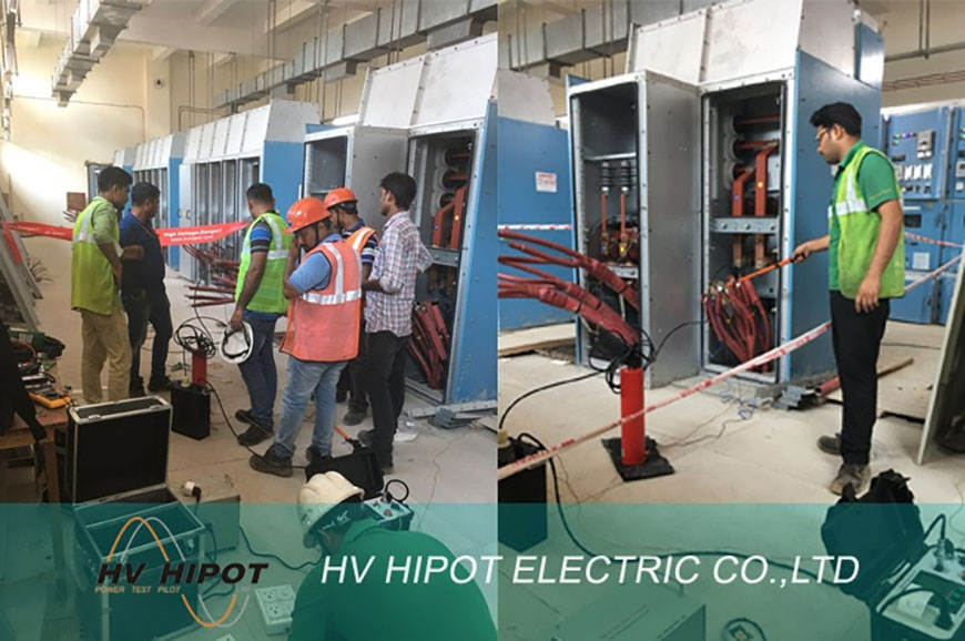 VLF AC Hipot Test Set GDVLF-80 was successfully tested in India1